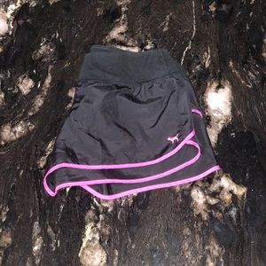 VS PINK Black lined running shorts with Pink Trim